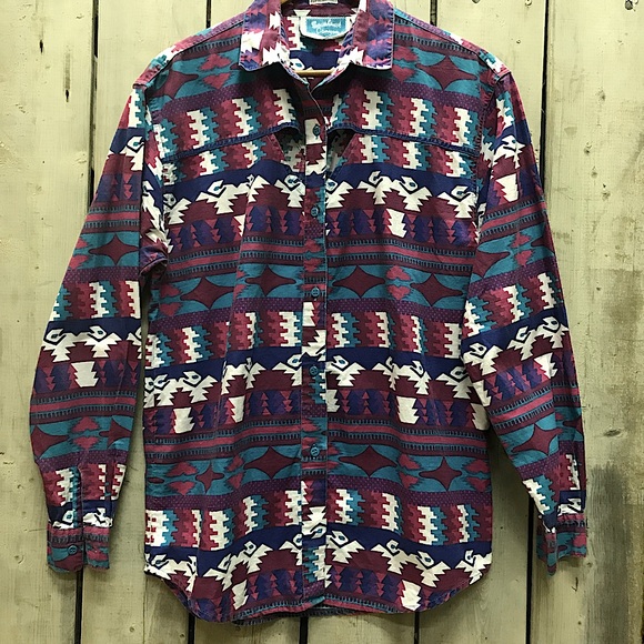 Southwest Canyon Other - SOLD! Funky Navajo Patterned Shirt